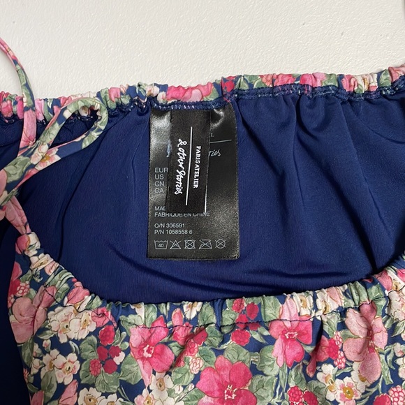 Triangle Bikini Tie Top & Bikini Tie Bottoms, Floral, Size 10 top & 8 bottom - Picture 13 of 15